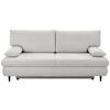SCHLAFSOFA Chenille Weiß  - Schwarz/Weiß, KONVENTIONELL, Holz/Textil (212/97/105cm) - Carryhome
