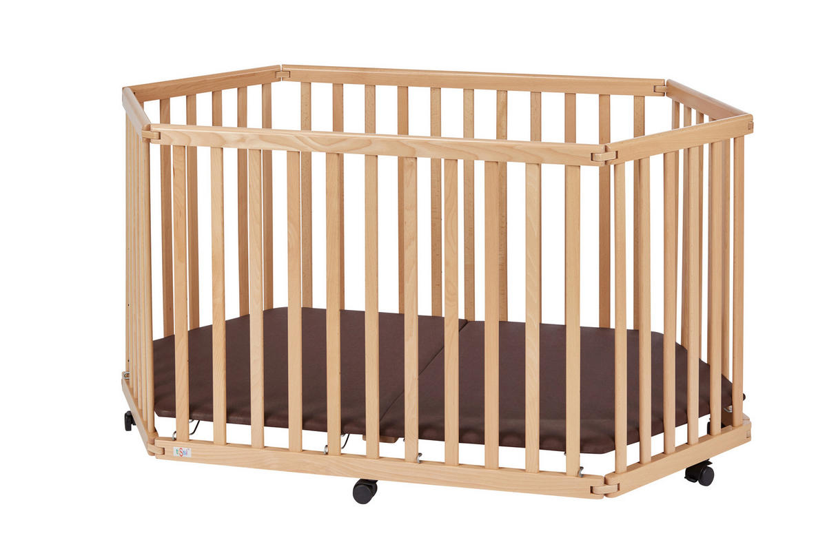 LAUFGITTER Lies   - Buchefarben, Basics, Holz (86/138/75cm) - tiSsi