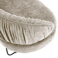 SITZBANK 202/88/65 cm Flachgewebe Beige Metall  - Beige/Schwarz, Design, Textil/Metall (202/88/65cm) - Novel