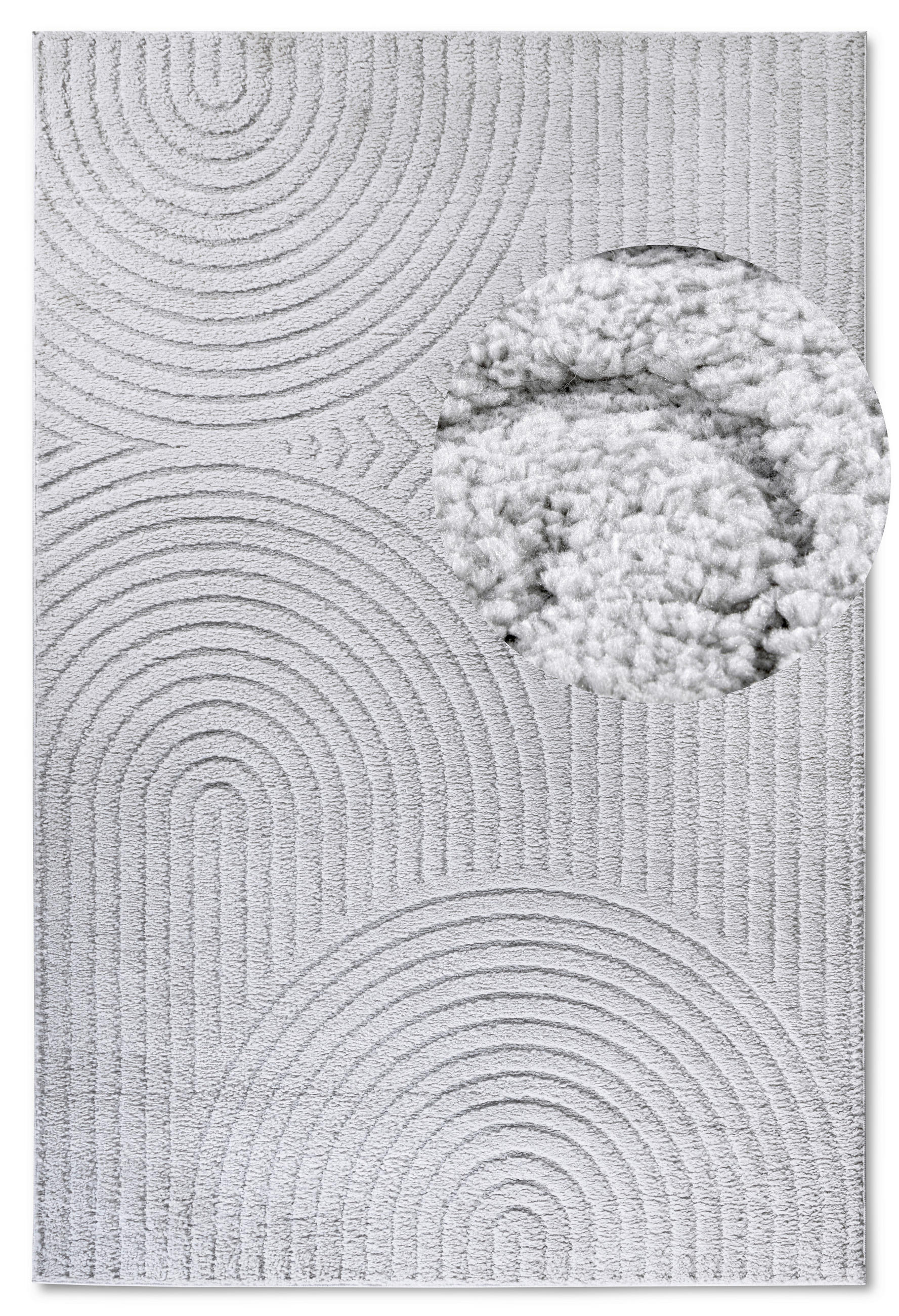 Elle Decoration Hochflorteppich New York Hellgrau 200x280 cm