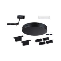SEILSYSTEM-MONTAGESET ULine 25,0/4,0 cm   - Schwarz, Basics, Kunststoff/Metall (25,0/4,0cm) - Paulmann