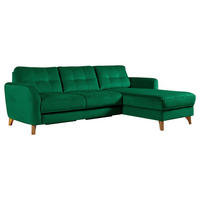 ECKSOFA Dunkelgrün Samt  - Dunkelgrün/Buchefarben, Design, Holz/Textil (238/168cm) - Livetastic