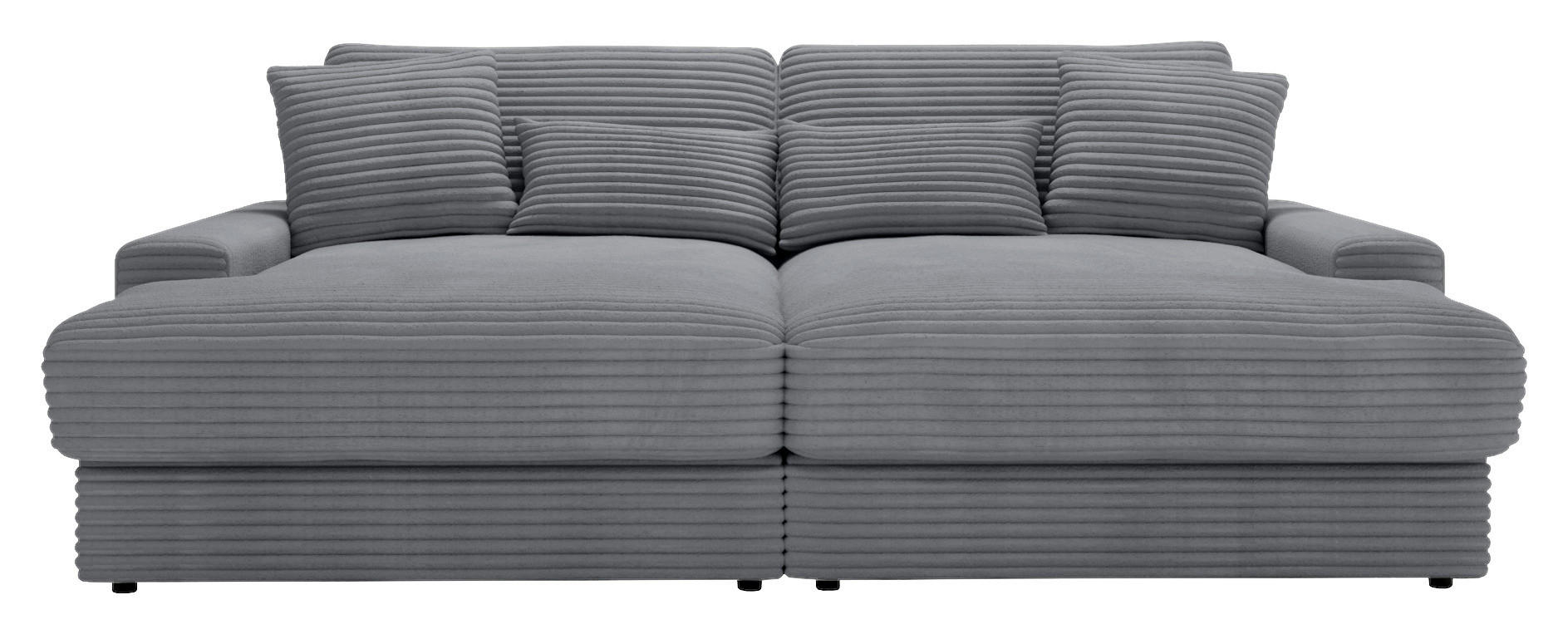 BIGSOFA Cord Dunkelgrau  - Dunkelgrau/Schwarz, MODERN, Kunststoff/Textil (230/85/190cm) - Carryhome