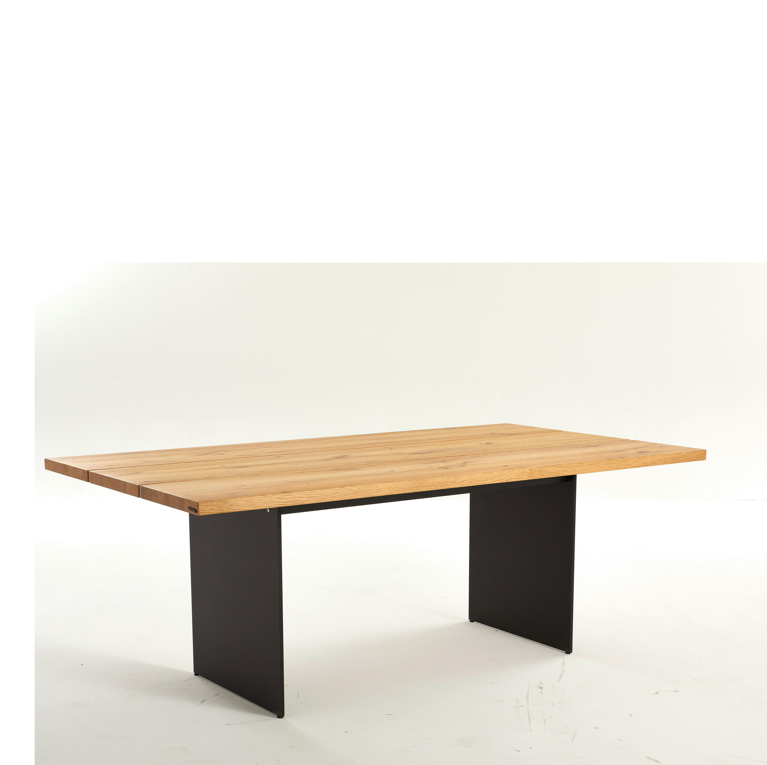 ESSTISCH in Holz, Metall 200/110/75 cm  - Eichefarben/Anthrazit, Design, Holz/Metall (200/110/75cm) - Venjakob