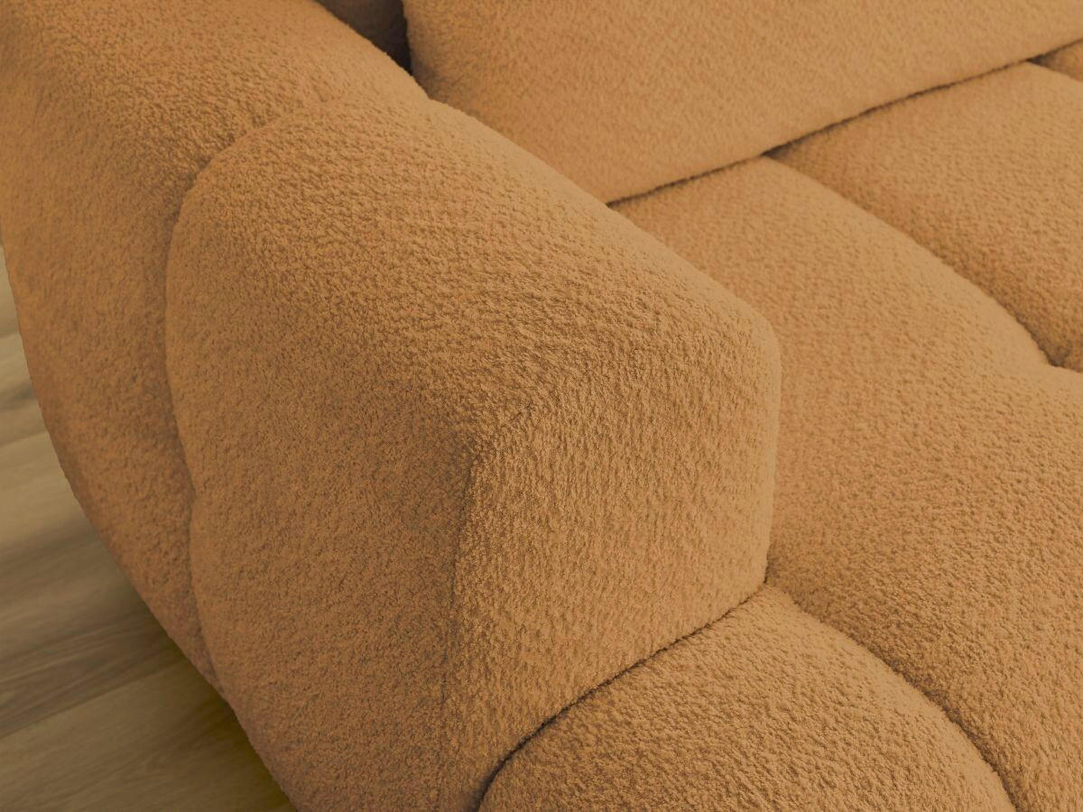 ECKSCHLAFSOFA FUJI Bouclé Gelb  inkl.  - Gelb/Schwarz, MODERN, Kunststoff/Textil (292/160cm)