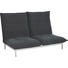 SOFA in Textil Dunkelgrau - Dunkelgrau/Silberfarben, Design, Textil/Metall (200cm) - Rolf Benz SOFA in Textil Dunkelgrau - Dunkelgrau/Silberfarben, Design, Textil/Metall (200cm) - Rolf Benz