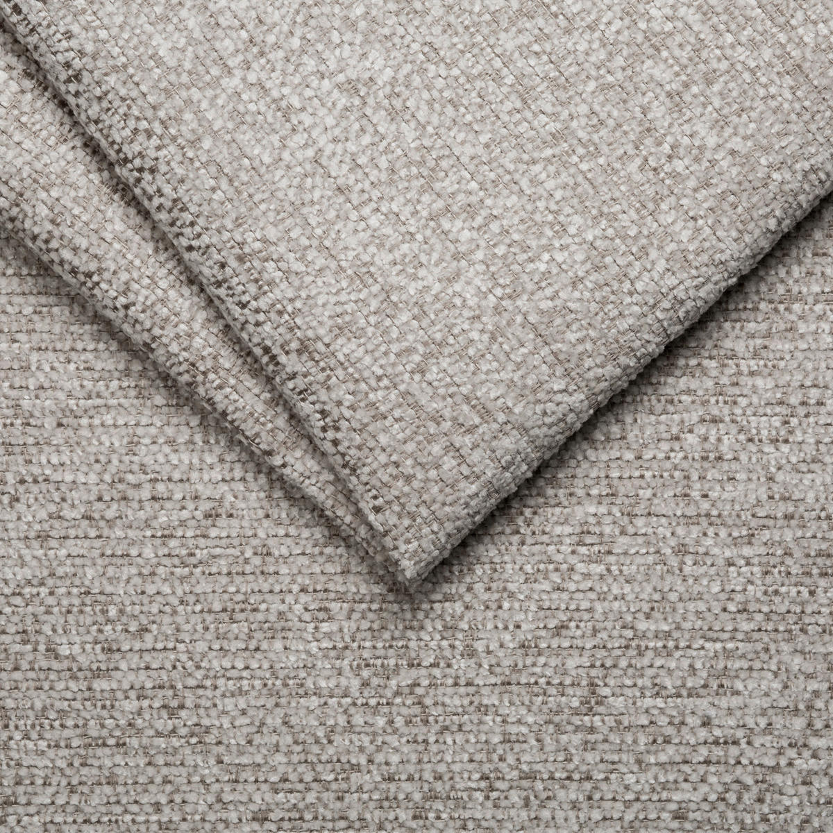 ECKSOFA  in Chenille Creme  - Creme/Schwarz, MODERN, Kunststoff/Textil (204/292cm) - Milino