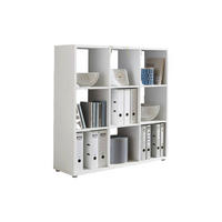 REGÁL, bílá, 106,5/108,5/33 cm - bílá/barvy stříbra, Moderní, kompozitní dřevo/plast (106,5/108,5/33cm) - MID.YOU