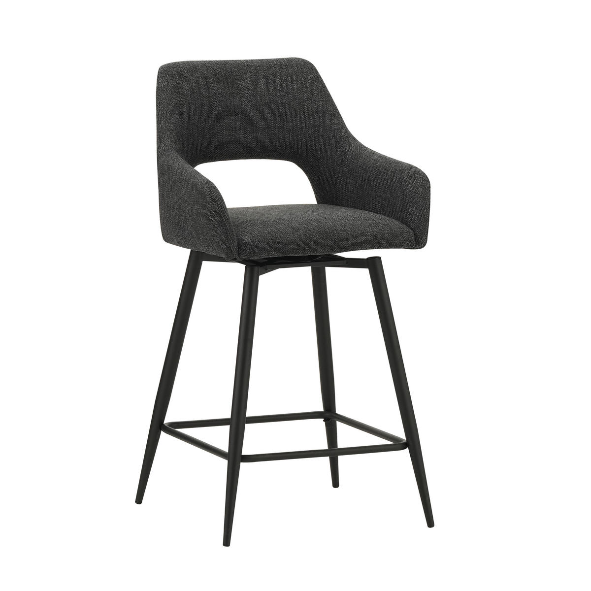 BARHOCKER-SET in Schwarz  - Schwarz, MODERN, Textil/Metall (51,5/97/54cm) - MID.YOU