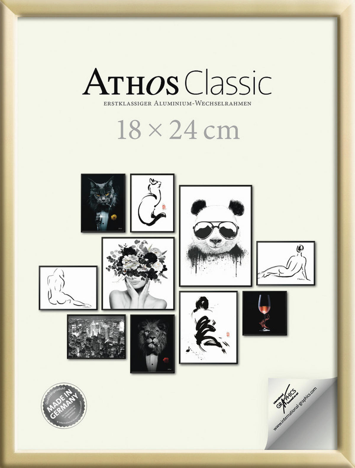 BILDERRAHMEN - Goldfarben, Basics, Papier/Holzwerkstoff (18/24/1,8cm)