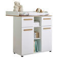 WICKELKOMMODE 89,2/100,2/70 cm  - Eiche Artisan/Weiß, Basics, Holzwerkstoff/Kunststoff (89,2/100,2/70cm) - My Baby Lou