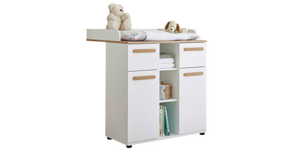 WICKELKOMMODE 89,2/100,2/70 cm  - Eiche Artisan/Weiß, Basics, Holzwerkstoff/Kunststoff (89,2/100,2/70cm) - My Baby Lou