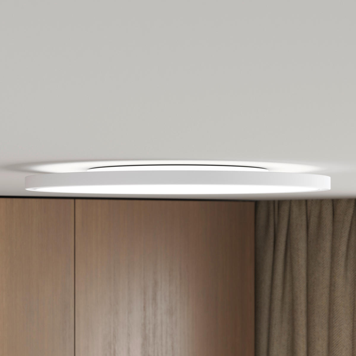 LED-DECKENLEUCHTE Giga 42/2,9 cm   - Weiß, Basics, Kunststoff (42/2,9cm) - Novel