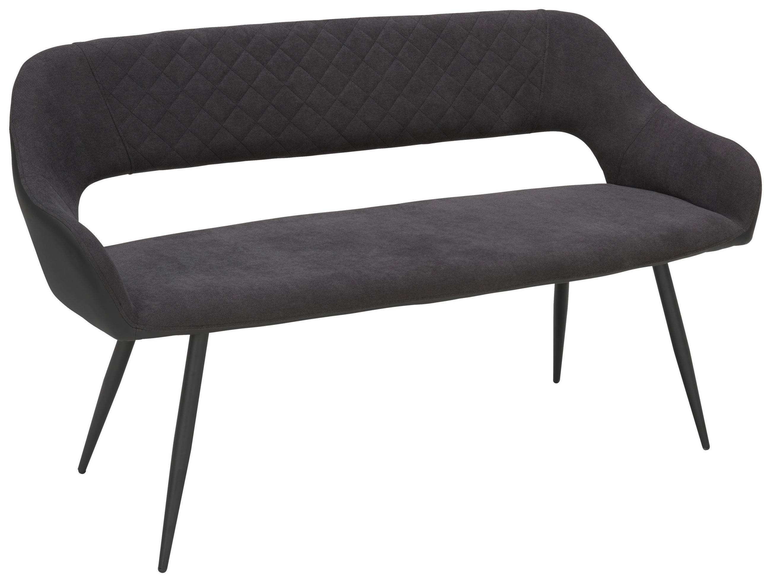 SEDACÍ LAVICE, antracitová, černá - černá/antracitová, Design, kov/textil (140/80/62cm) - Carryhome