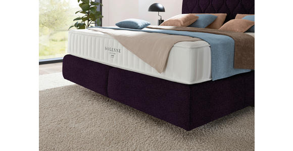 BOXSPRINGBETT 160/200 cm  in Violett  - Violett/Schwarz, Design, Kunststoff/Textil (160/200cm) - Johann Jakob