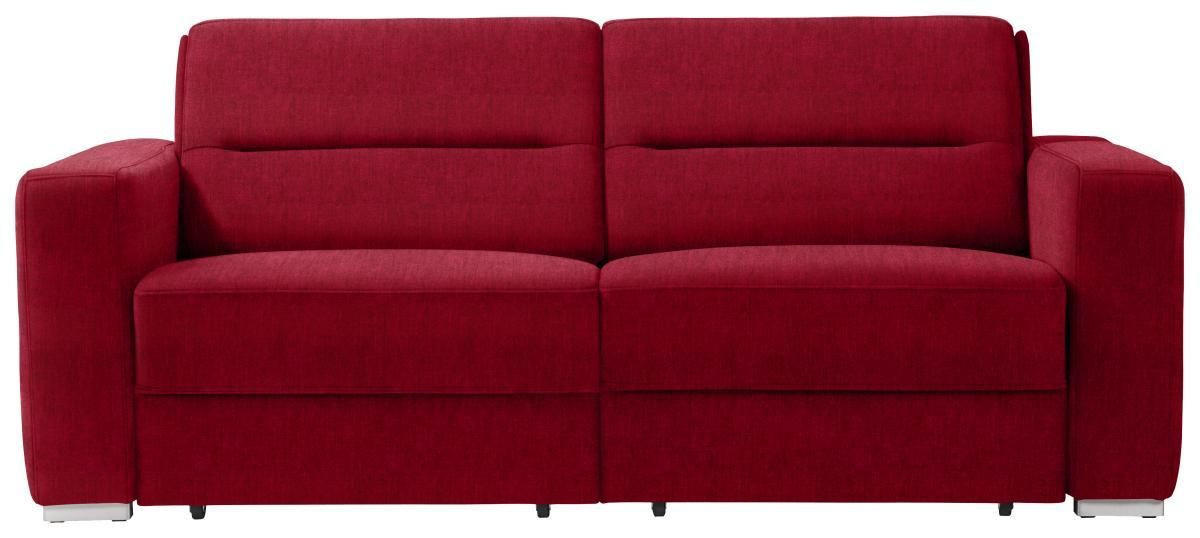 SCHLAFSOFA in Dunkelrot  - Dunkelrot, KONVENTIONELL, Textil/Metall (202/86/92cm) - Sedda