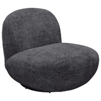 SESSEL in Webstoff Anthrazit  - Anthrazit/Schwarz, MODERN, Textil/Metall (85/70/99cm) - MID.YOU