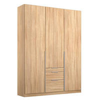 DREHTÜRENSCHRANK in Sonoma Eiche  - Alufarben/Sonoma Eiche, Modern, Holzwerkstoff (136/229/54cm) - Rauch Möbel