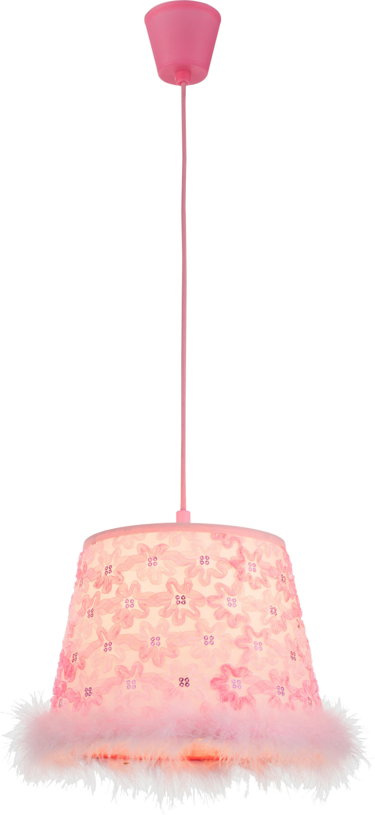 HÄNGLAMPA FÖR BARN Tarso 30/120 cm  - pink, Lifestyle, plast (30/120cm) - Globo