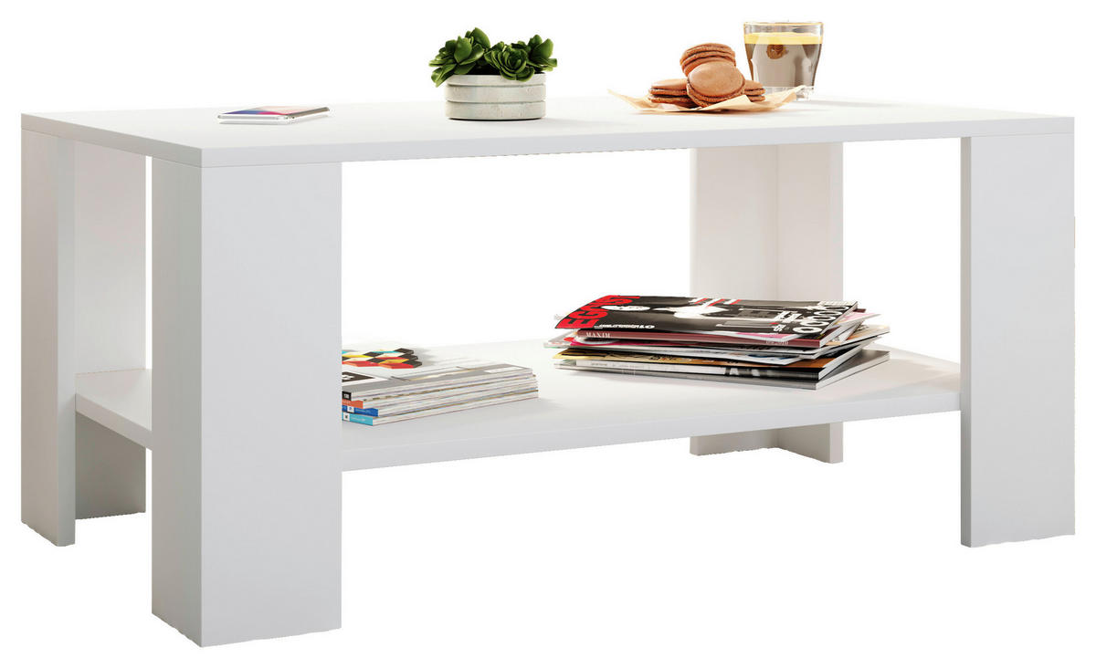 COUCHTISCH in Holzwerkstoff 90/53/41 cm  - Weiß, MODERN, Holzwerkstoff (90/53/41cm) - MID.YOU