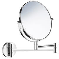 OGLEDALO ZA ŠMINKANJE  boja hroma  metal, plastika, staklo  - boja hroma, Osnovno, staklo/metal (20cm) - Smedbo
