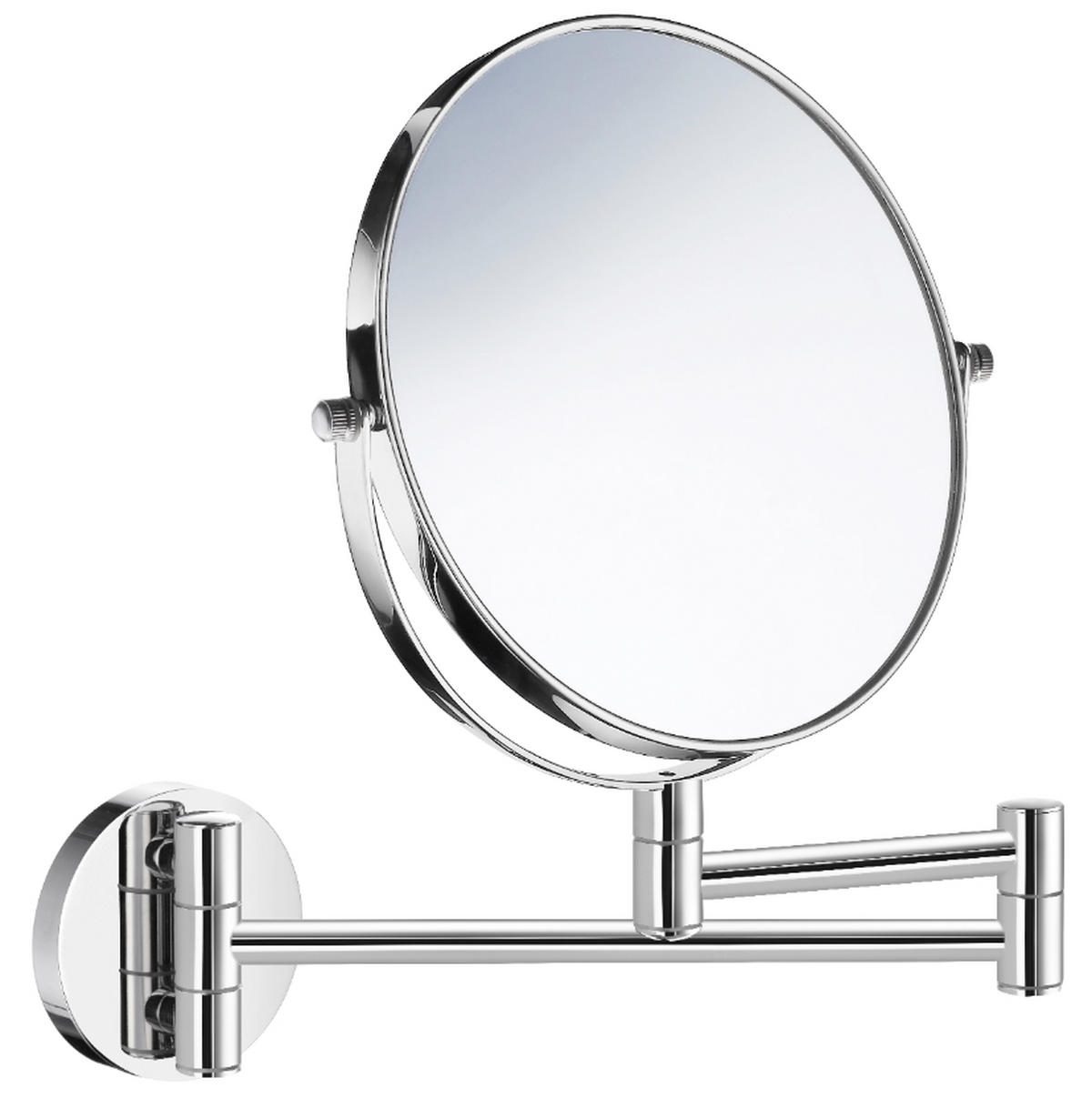 OGLEDALO ZA ŠMINKANJE  boja hroma  metal, plastika, staklo  - boja hroma, Osnovno, staklo/metal (20cm) - Smedbo