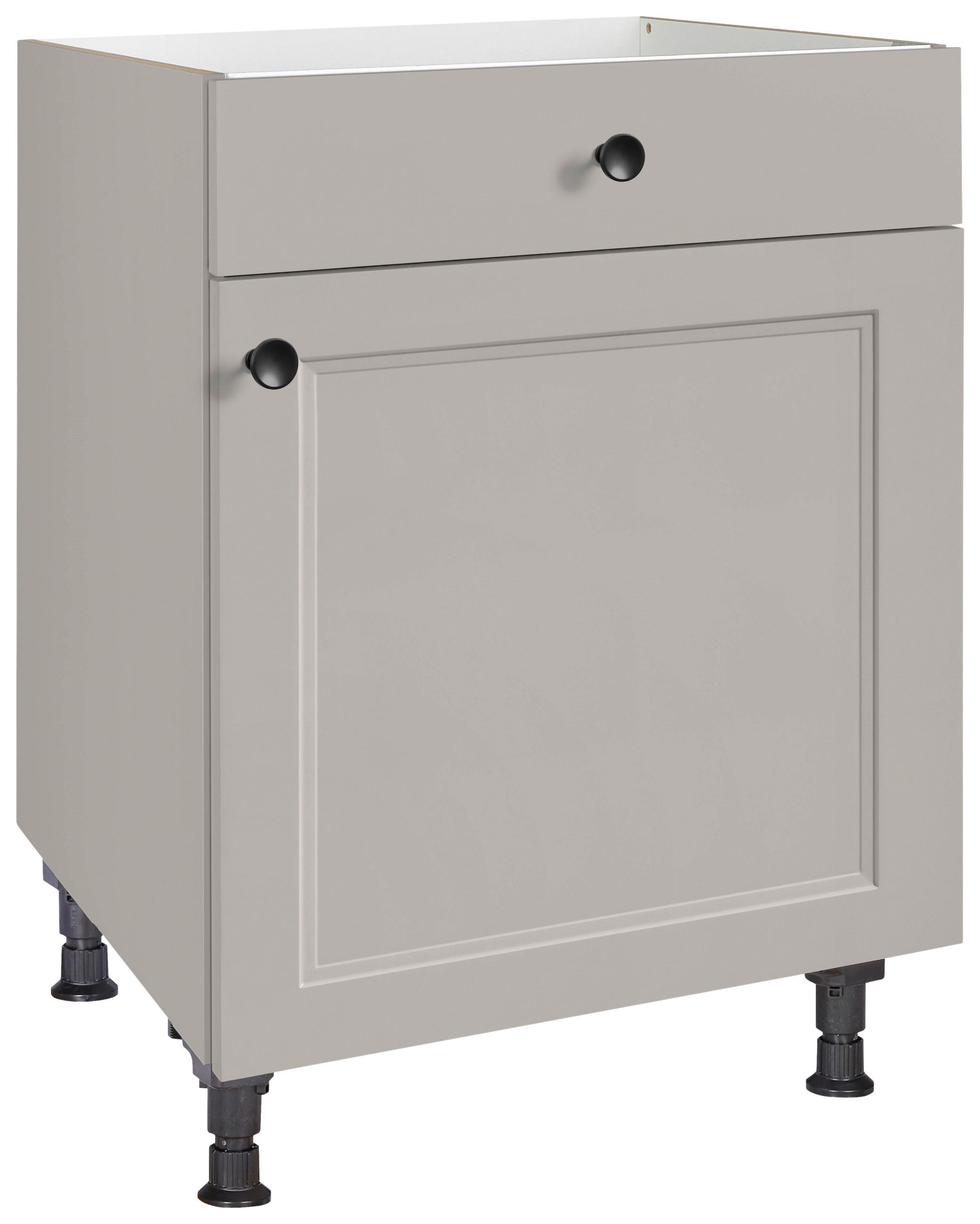 KOCHFELDUMBAUSCHRANK 60/87/56 cm  in Grau  - Schwarz/Grau, MODERN, Holzwerkstoff/Metall (60/87/56cm) - Nobilia