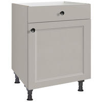 KOCHFELDUMBAUSCHRANK 60/87/56 cm  in Grau  - Schwarz/Grau, MODERN, Holzwerkstoff/Metall (60/87/56cm) - Nobilia