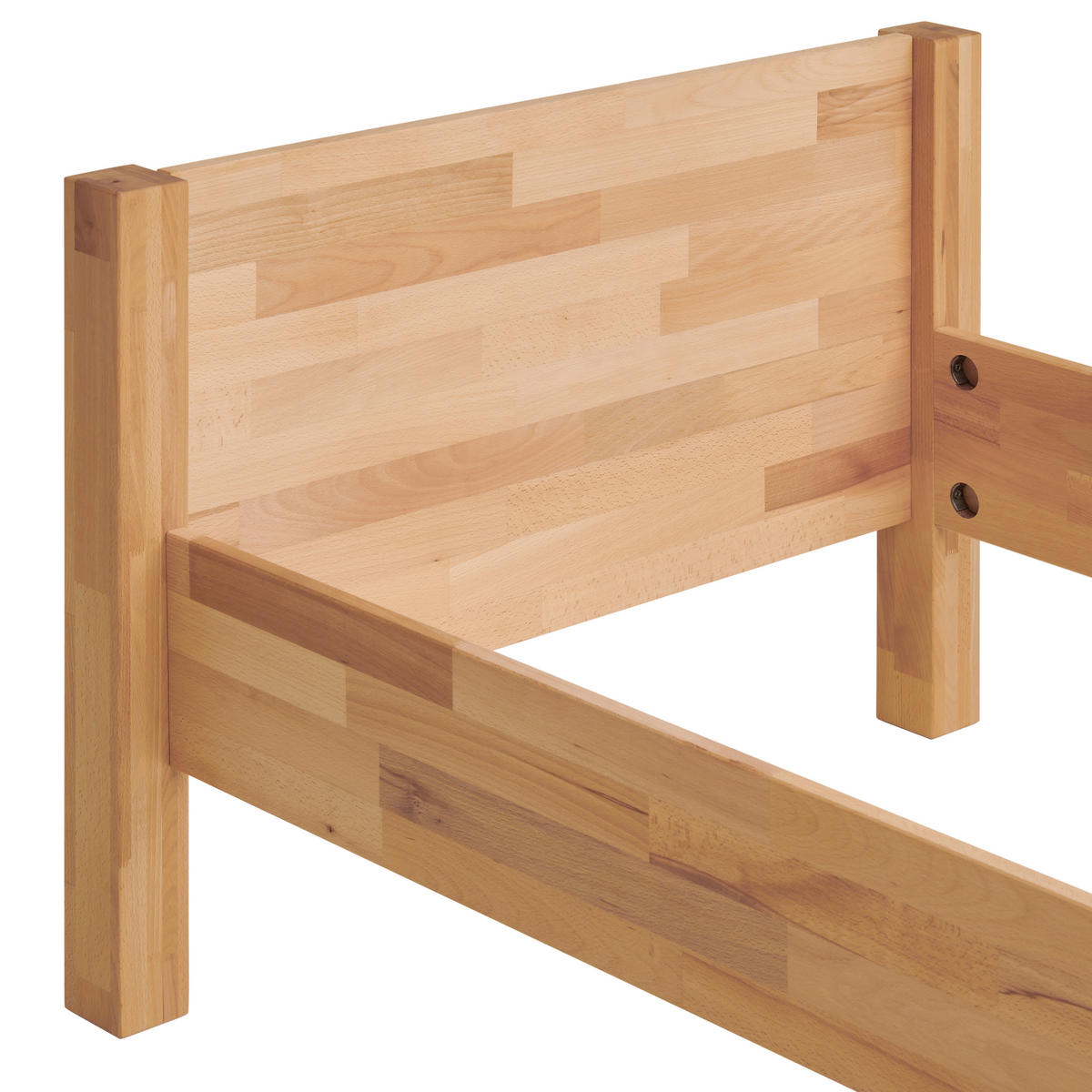 BETT 90/200 cm  in Kernbuche  - Kernbuche, Natur, Holz (90/200cm) - MID.YOU
