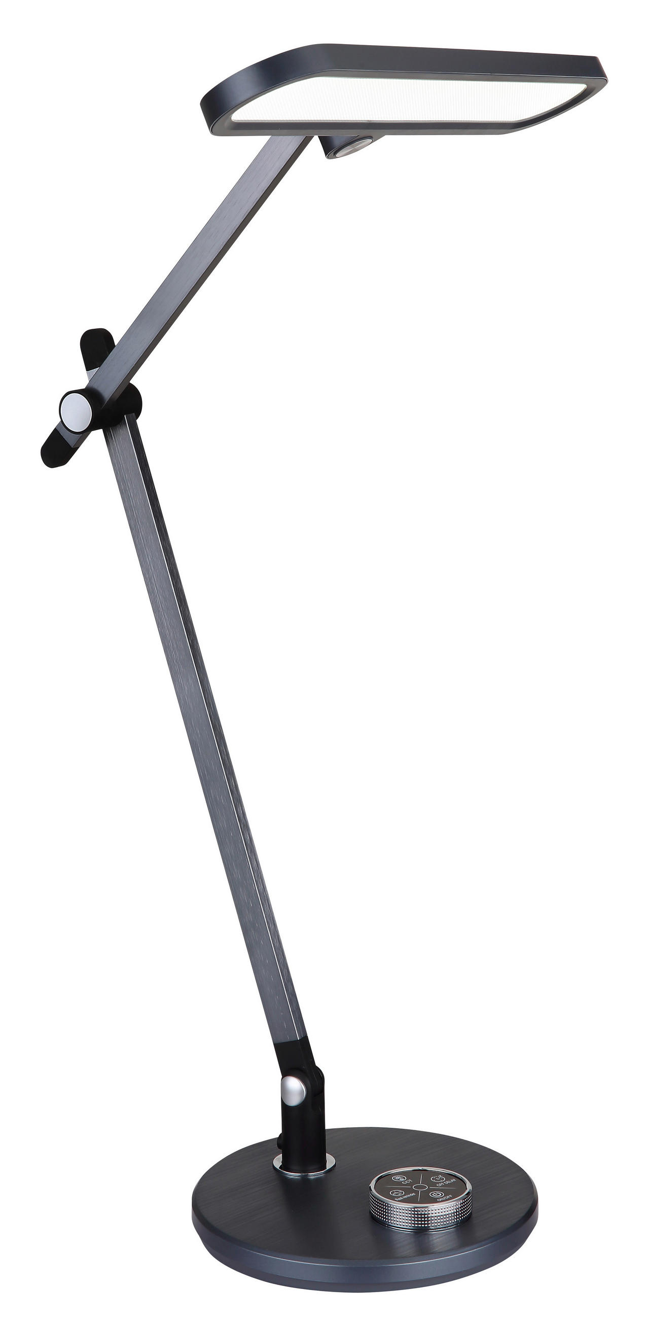 LED-SCHREIBTISCHLEUCHTE 57,5/37/53 cm   - Dunkelgrau/Opal, Design, Kunststoff/Metall (57,5/37/53cm) - Globo