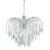 KRISTALL-HÄNGELEUCHTE 53/98 cm   - Chromfarben, Design, Glas/Metall (53/98cm)