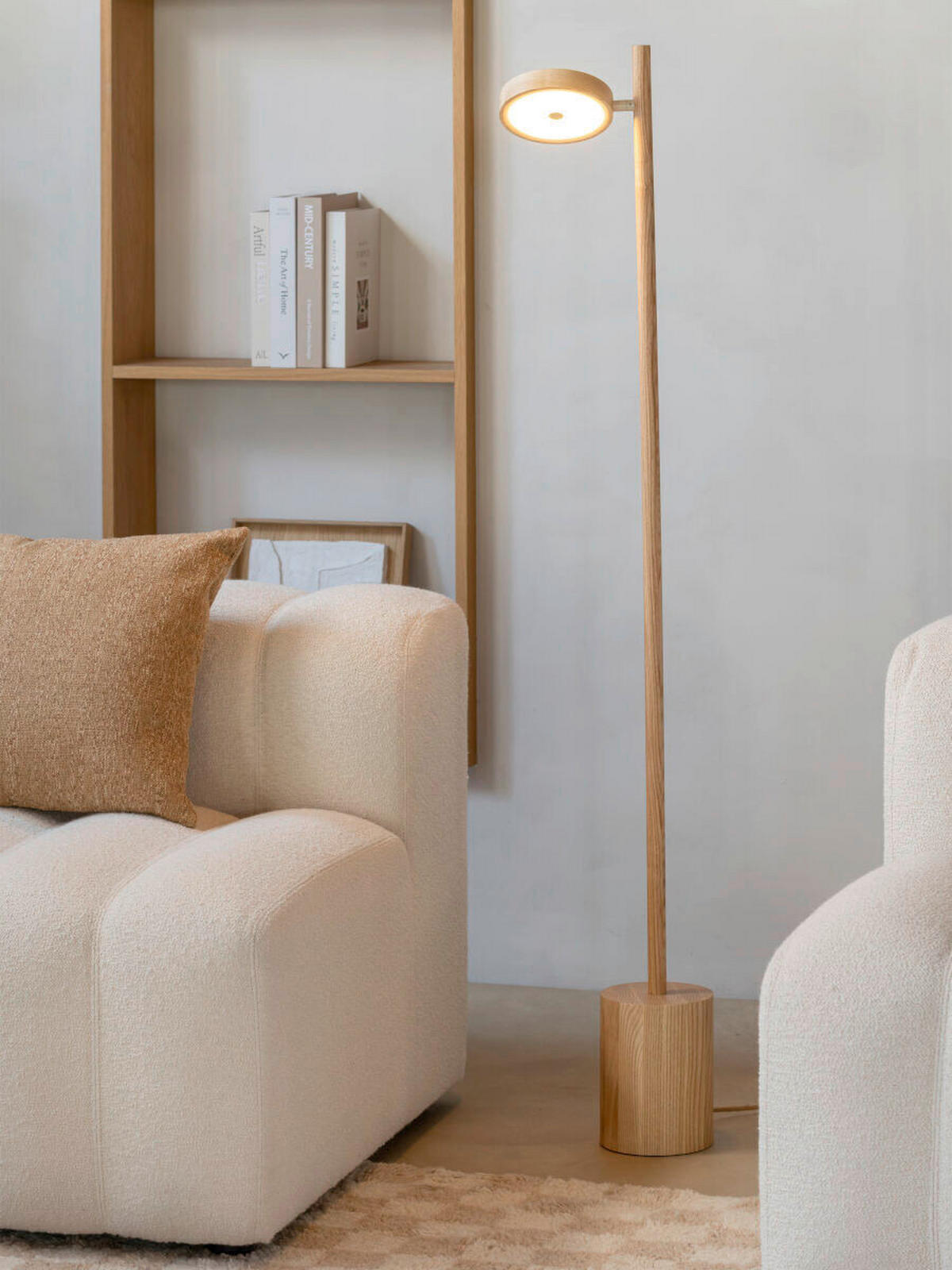 STEHLEUCHTE Good & Mojo 20/20/146 cm  - Eschefarben, Trend, Holz (20/20/146cm) - Good & Mojo