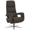 RELAXSESSEL in Leder Graubraun  - Edelstahlfarben/Graubraun, Design, Leder/Metall (76/119/86cm) - Dieter Knoll