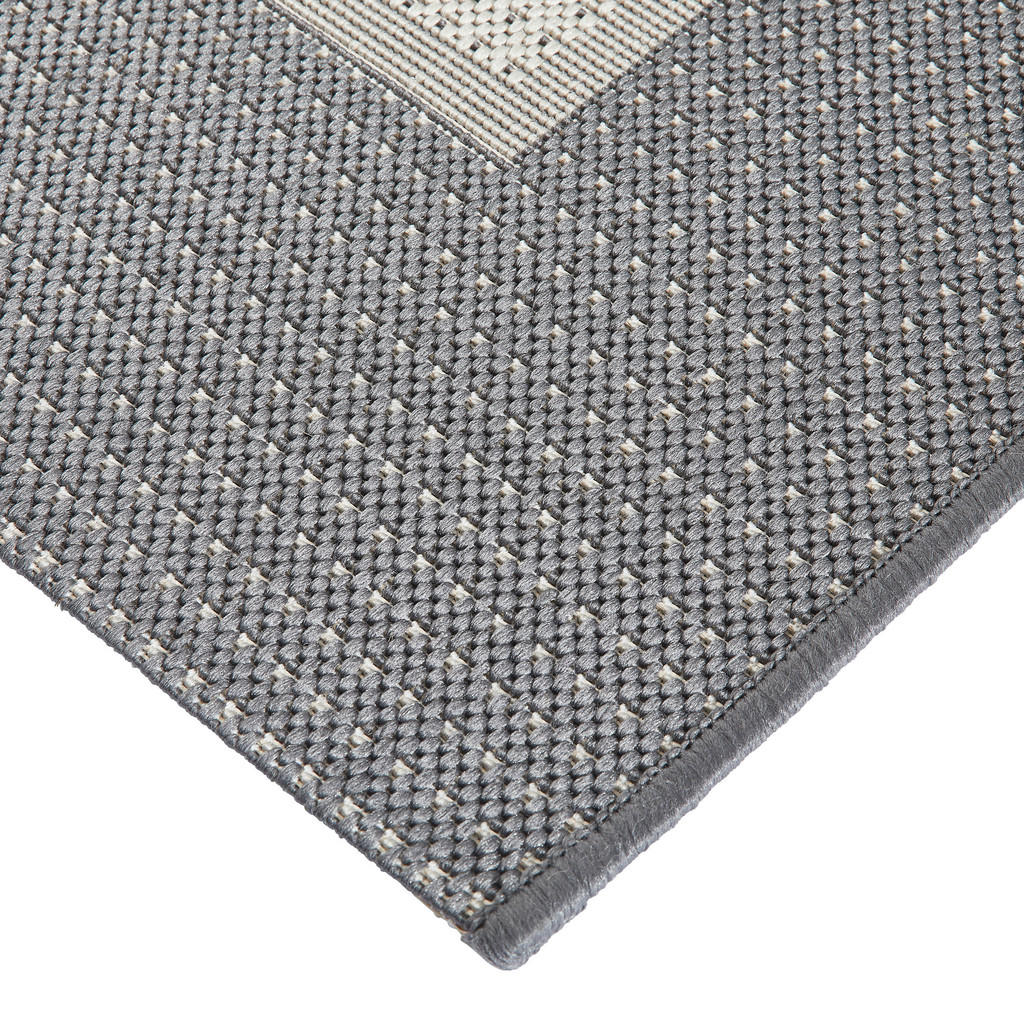 Thumbnail - Boxxx Outdoorteppich, Grau, Textil, Bordüre, rechteckig, 120x170 cm, Oeko-Tex® Standard 100, für Fußbodenheizung geeigne...