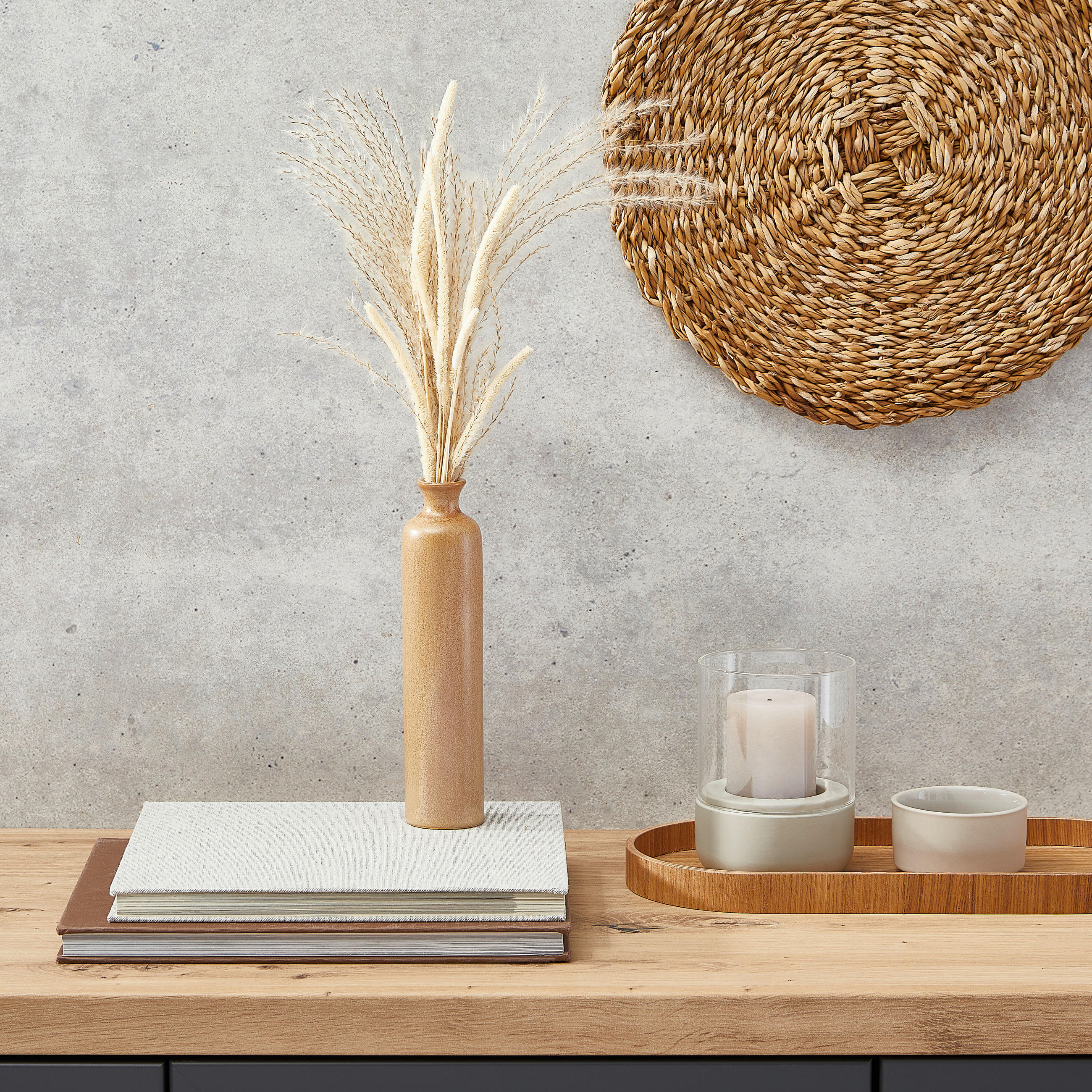 VASE 21 cm  - Braun, Basics, Keramik (4/21/4cm)