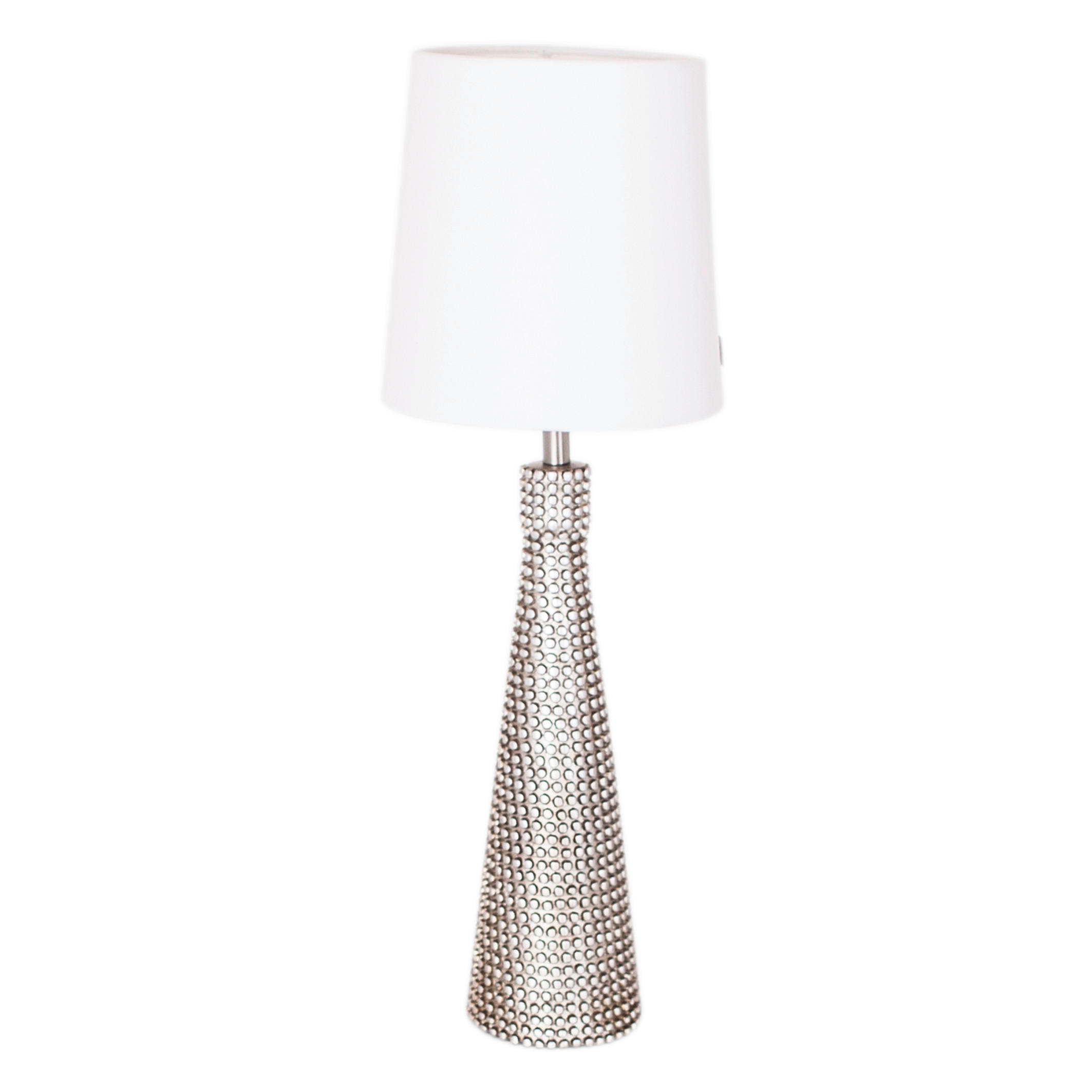 TISCHLEUCHTE Lofty   - Silberfarben/Weiß, Design, Textil/Metall (54cm) - By Rydéns