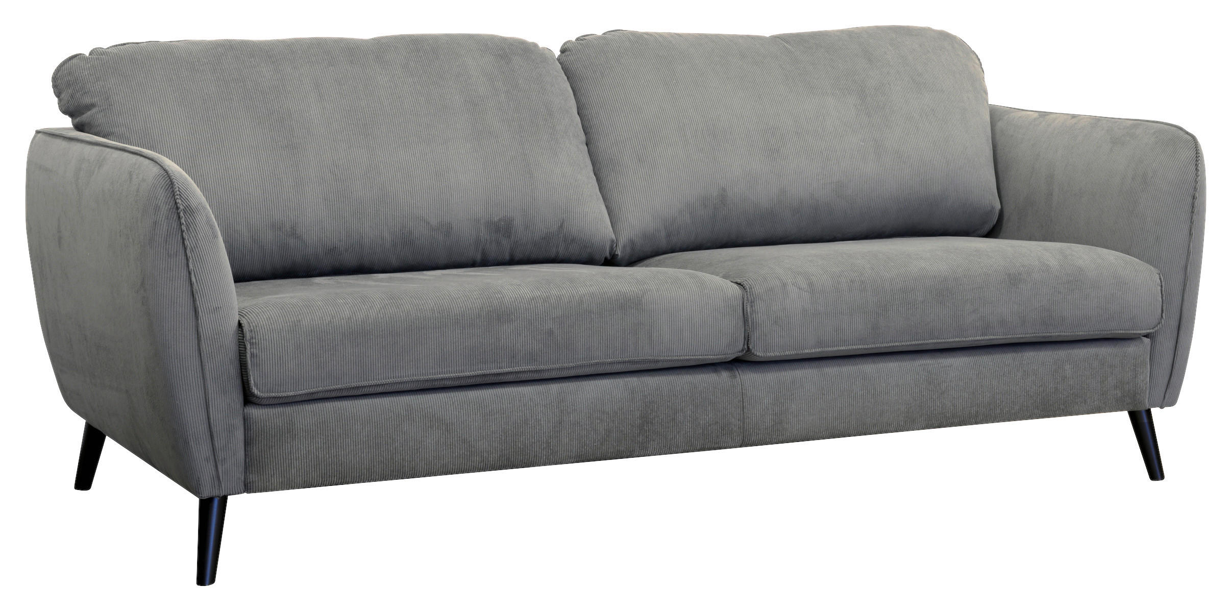 SOFFA i trä, metall, textil grå  - svart/grå, Klassisk, metall/trä (212/91/94cm) - Carryhome