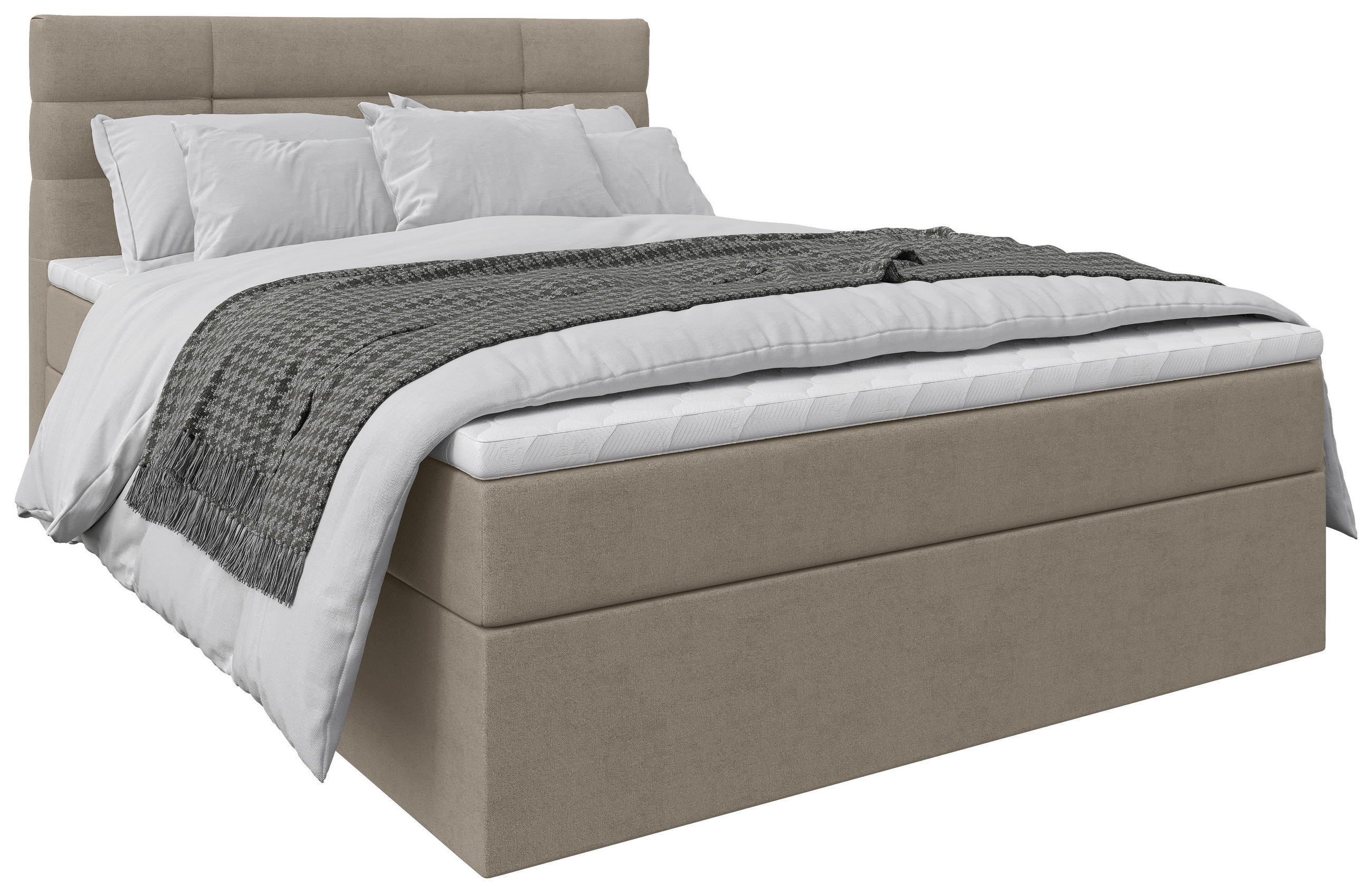 BOXBETT 140/200 cm  Beige  - Beige/Schwarz, Konventionell, Holz/Kunststoff (140/200cm) - Carryhome