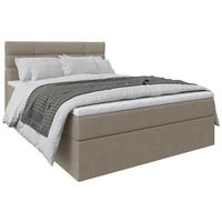 BOXBETT 140/200 cm  Beige  - Beige/Schwarz, Konventionell, Holz/Kunststoff (140/200cm) - Carryhome