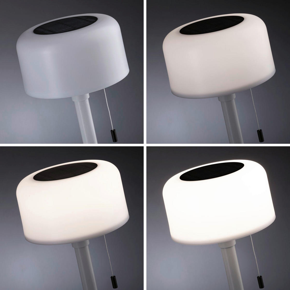 SOLARLEUCHTE Bartja 14,8/24,0 cm   - Weiß, Basics, Kunststoff/Metall (14,8/24,0cm) - Paulmann