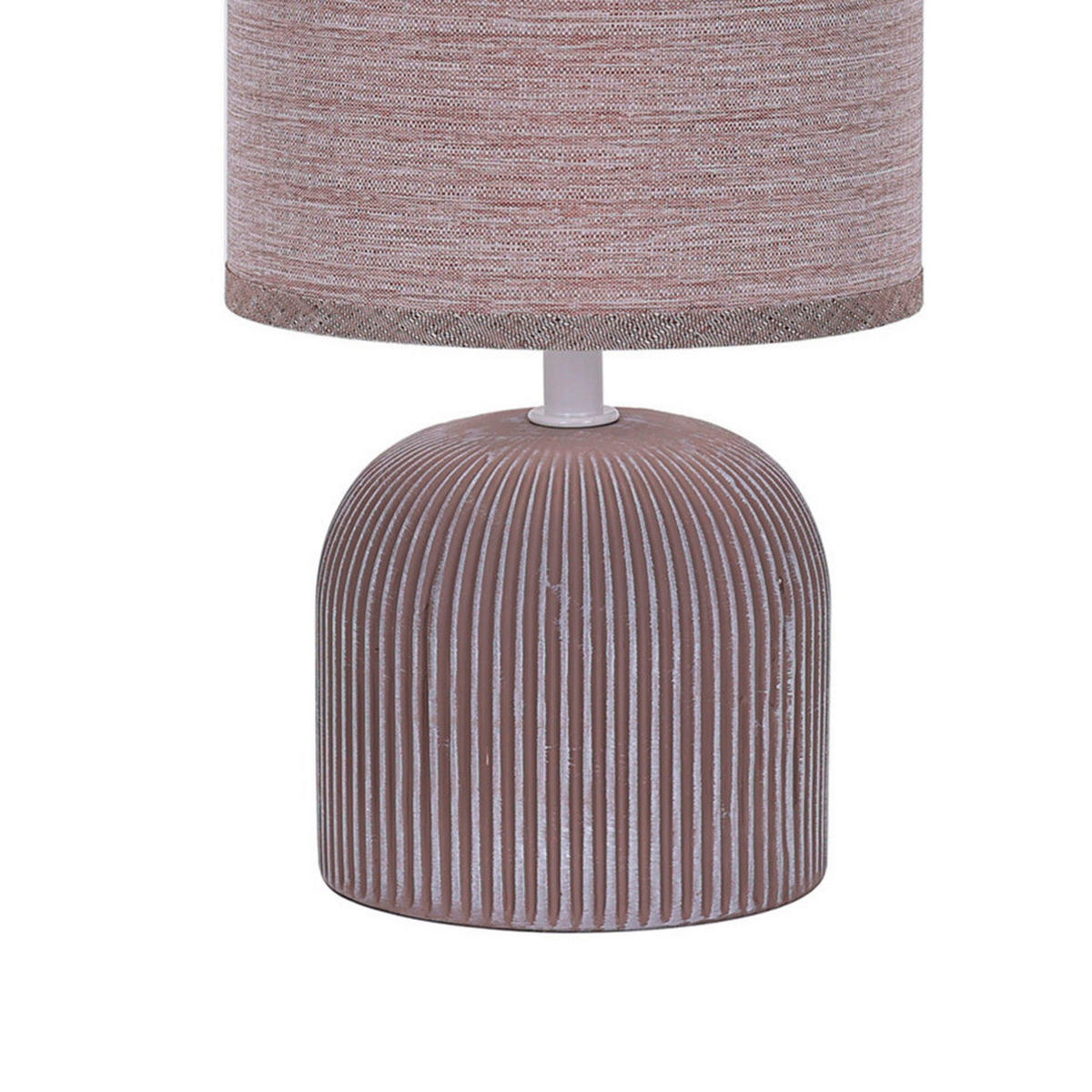 TISCHLEUCHTE 15/28 cm   - Braun, Design, Keramik/Textil (15/28cm)