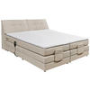 BOXSPRINGBETT 180/200 cm,  in Creme, Matratze, Bettkasten, Topper, motorische Verstellbarkeit, H2 = mittel  - Silberfarben/Creme, Design, Kunststoff/Textil (180/200cm) - Esposa