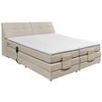 BOXSPRINGBETT 180/200 cm  in Creme  - Silberfarben/Creme, Design, Kunststoff/Textil (180/200cm) - Esposa