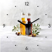WANDUHR Oil And Vinegar Clock I Multicolor 20/20/3 cm  - Multicolor, Basics, Metall (20/20/3cm) - Euroart