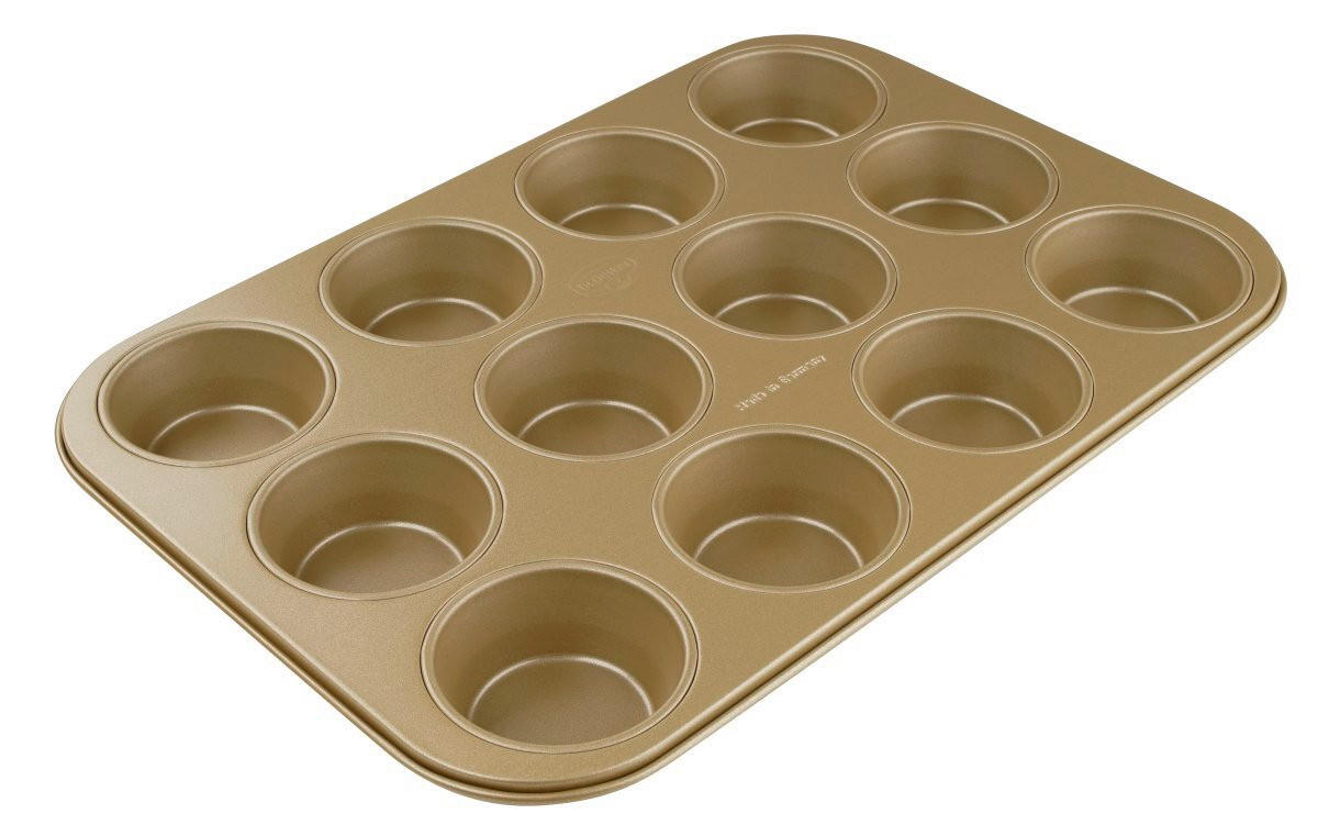 MUFFINFORM - Goldfarben, Basics, Metall (42/26,5/3cm) - Dr.Oetker