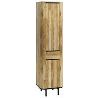 HOCHSCHRANK 51/200/42 cm  - Schwarz/Naturfarben, Natur, Holz/Metall (51/200/42cm) - Livetastic