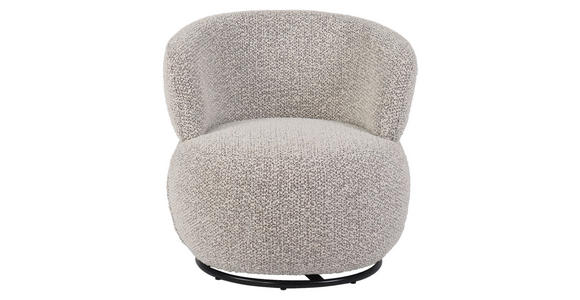 SESSEL in Bouclé Schwarz, Beige  - Beige/Schwarz, Design, Textil/Metall (73,5/72,5/71,5cm) - Xora