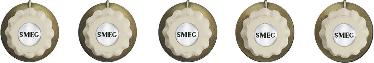 MÖBELGRIFF   - Messingfarben/Creme, Basics - SMEG