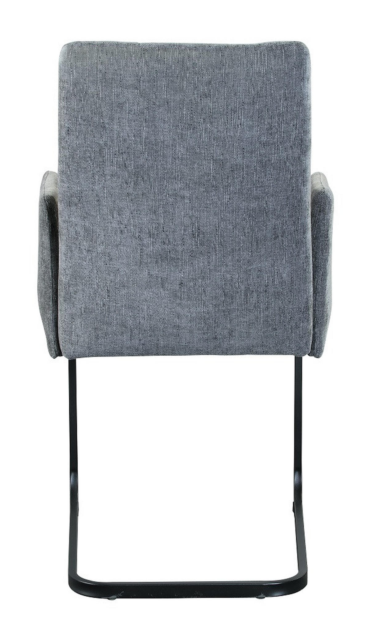 ARMLEHNSTUHL  in Eisen Webstoff  - Hellgrau/Schwarz, MODERN, Textil/Metall (52/91/59,5cm) - MID.YOU