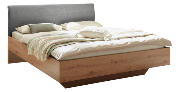 BETTANLAGE 180/200 cm  in Grau, Salbeigrün, Eiche Artisan  - Salbeigrün/Eiche Artisan, KONVENTIONELL, Holzwerkstoff/Textil (180/200cm) - Xora